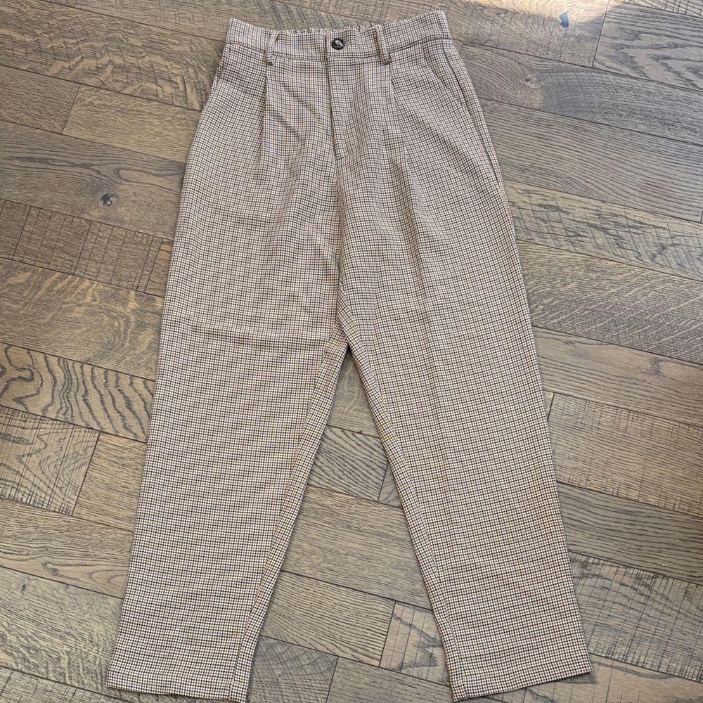 Women's Tailored Checkered Khakis